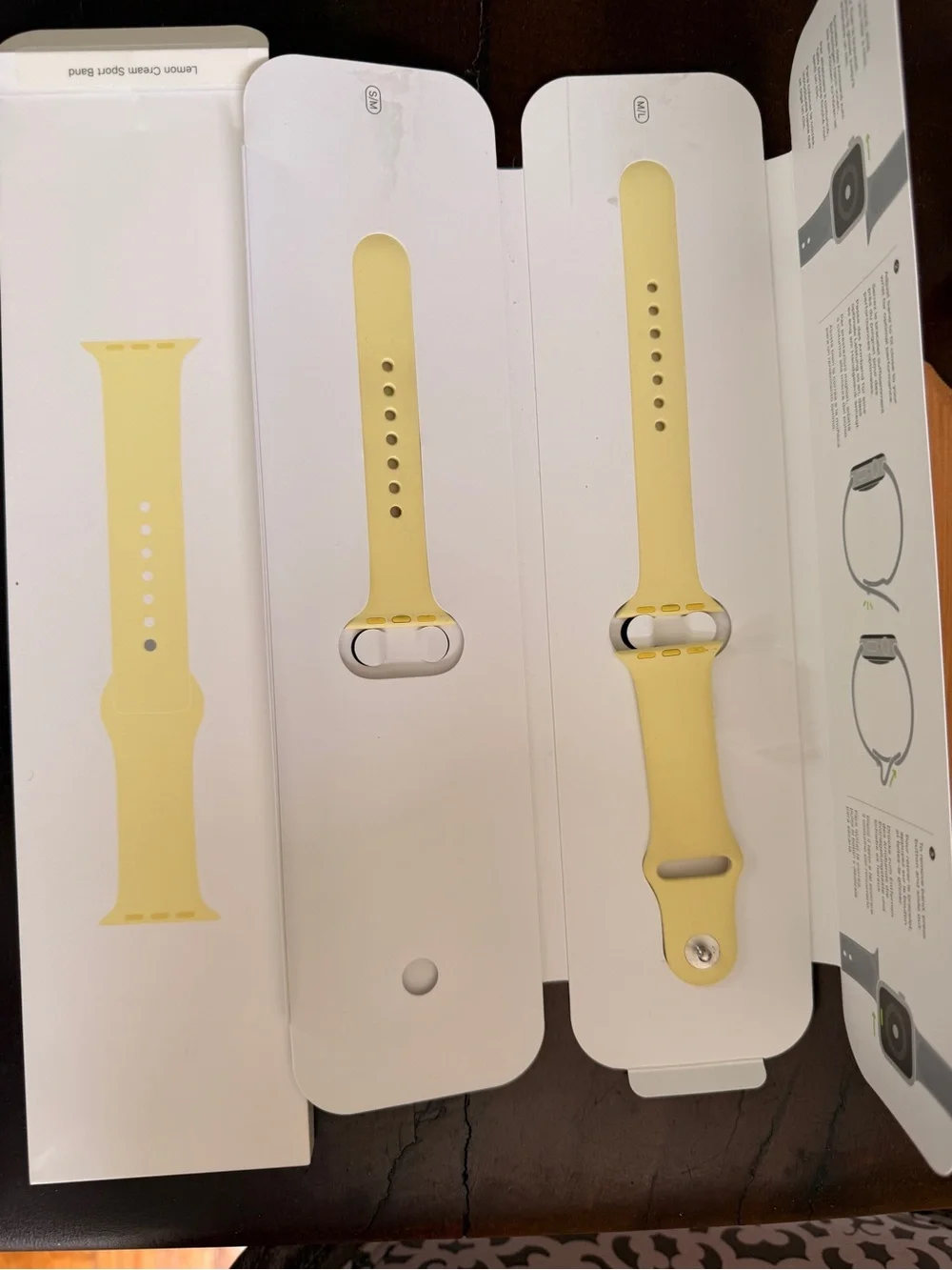 New Authentic Apple Watch 40mm Sport Band Lemon Cream W/Box